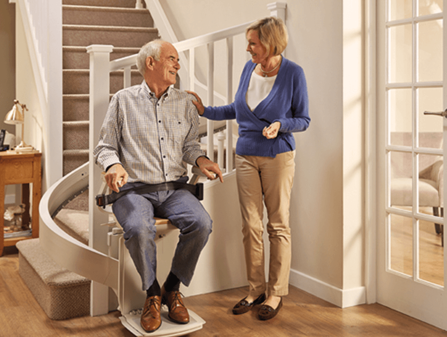 Acorn Stairlift hinged rail option